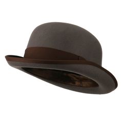 Men's Felt Bowler Hat with Ribbon Trim - Grey Chocolate 49.49 but neat! Mens Dress Hats, Gentleman Hat, Hat With Ribbon, Wedding Couture, Chocolate Men, Mens Hats Fashion, Dental Logo, Womens Hats, Trendy Hat