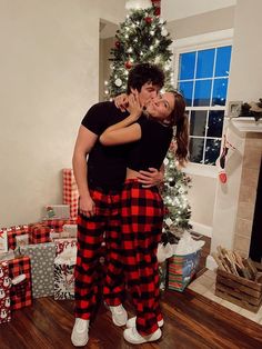 Couple Matching Pajamas Christmas Couple Photos, Matching Christmas Outfits, Couple Matching Outfits, Couples Christmas, Couple Fits, Matching Christmas Pajamas