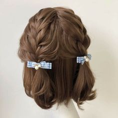 Hairstyles Hoco, Kawaii Hairstyles, Hair Homecoming, Hairdos For Short Hair, Bride Hair, Shot Hair Styles, Penteado Cabelo Curto, Cute Hairstyles For Short Hair, Hair Stylist Life