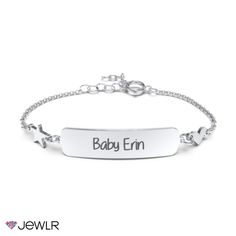 Baby’s first jewellery, is a keepsake gift that will be cherished and loved forever. This adorable piece is Engravable and features a heart and star charm on both ends. This 4" bracelet can be extended up to approximately 5" for comfort and security.

We understand that children's skin is delicate, and to reduce the chance of a reaction, we only use quality materials for our kids' jewelry collection.

For safety, all children aged 0–3 years must be supervised by an adult while wearing this jewel Personalized Star-shaped Sterling Silver Jewelry, Personalized White Gold Charm Bracelet, Adjustable Chain Bracelet With Star Charm As Gift, Adjustable Name Jewelry For Keepsake, Personalized Star-shaped Birthday Jewelry, Adjustable White Gold Star Jewelry, Silver Bracelets Keepsake For Mother's Day, Sterling Silver Star Jewelry For Birthday, Silver Jewelry With Star Charm For Birthday