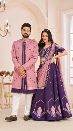 #gj5_fashion #rentaldress #weddingbliss #weddingjoys #weddingmagic #astheticwedding #trending #sherwani #rentaloutfits #weddingoutfits #outfitinspiration #weddingseason #indianwedding #indianfashion #lehengacholi #weddinglehenga #shaadi #shaadiseason Matching Bride And Groom Wedding Outfits Indian, Groom Bride Indian Wedding Outfits, Indian Wedding Outfits Couple, Bride And Groom Reception Outfit, Matching Wedding Outfits, Wedding Couple Clothes, Mens Wedding Outfits, Couples Wedding Outfits, Couple Dress Matching Indian