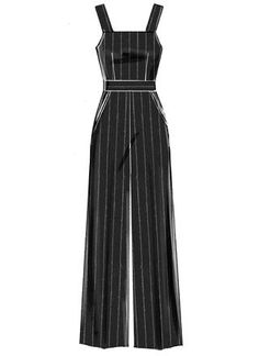 an image of a woman's jumpsuit with stripes on it