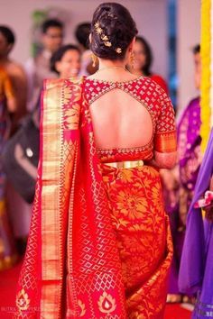 Indian Blouse Designs, Wedding Saree Blouse Designs, Blouse Back Neck Designs, Wedding Blouse Designs, Sari Blouse Designs