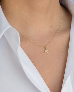 Everyday Star-shaped Yellow Gold Jewelry, Everyday Yellow Gold Star Jewelry, Dainty Star-shaped Yellow Gold Jewelry, Everyday 14k Gold Star Jewelry, Dainty Yellow Gold Star Jewelry, Delicate Yellow Gold Star Jewelry, Minimalist Star Shaped Diamond Jewelry, Minimalist Star-shaped Diamond Jewelry, Star-shaped Single Diamond Jewelry For Gifts