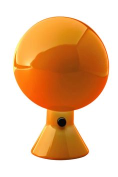 an orange object is shown on a white background and appears to be in the shape of a ball