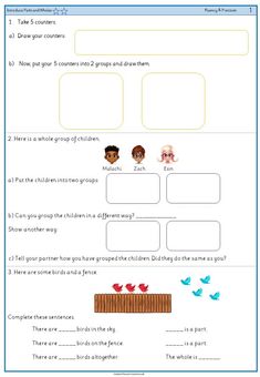 the worksheet for children's learning about animals and their habitats is shown