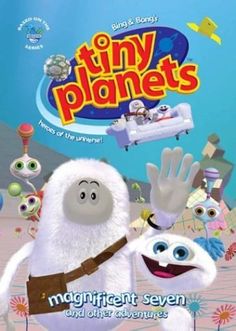 the movie poster for tiny planets with an image of two monsters in front of them