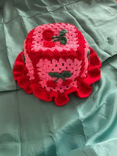 Hey! 💖 everyone welcome to our unique store! I'm creating and my mom is knitting as a team! I'm in love with Kawaii and Cottagecore style. My mom is also knitting for 30 years and she is a professional knitter. Our designs are rare to find and suitable for everybody. And we are using the best yarns in the world! 🌎Thank you so much for supporting our small business by now. Stay with love!❤️ Instagram: rots.designs 💗🌟 Please write your phone number. Since our products are handmade, they are ma Kawaii Cherry, Fruit Hat, Red Bucket Hat, Hat For Summer, Pink Bucket Hat, Kawaii Fruit, Style Kawaii, Bonnet Crochet, Crochet Bucket Hat