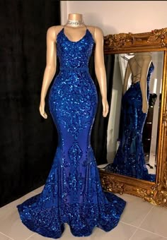 Burgundy Mermaid Prom Dress, Royal Blue Evening Dress, Prom Girl Dresses, Royal Blue Prom Dresses, Blue Evening Dresses, Prom Dress Inspiration, Sequin Prom Dresses, Cute Prom Dresses, Pretty Prom Dresses