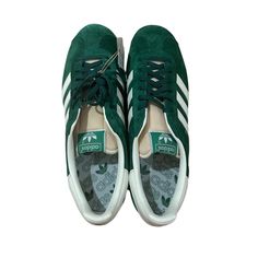 Men Size 9 Green Suede Adidas Sneakers, Green Adidas Suede Sneakers, Shoe Aesthetic, Adidas Gazelles, Green Adidas, Adidas Gazelle, Suede Shoes, Mens Shoes Sneakers, Adidas Shoes