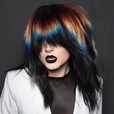 Creative Hair Color, Colorful Hair, Creative Hairstyles, Hair Inspo Color, Rainbow Hair, Cool Hair Color, Grunge Hair, Crazy Hair