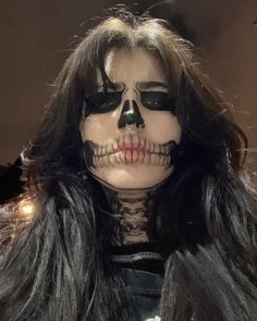 Skeleton Face Makeup, Goth Halloween Costume, Holloween Makeup, Cute Halloween Makeup, Skeleton Makeup, Halloween Makeup Pretty, Horror Makeup, Halloween Makeup Inspiration, Cool Makeup Looks