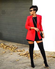 Red Blazer Outfit, Mode Casual, Looks Street Style, Red Blazer, Blazer Outfits, Fall Fashion Outfits, Looks Style, Winter Fashion Outfits, Outfits Casuales