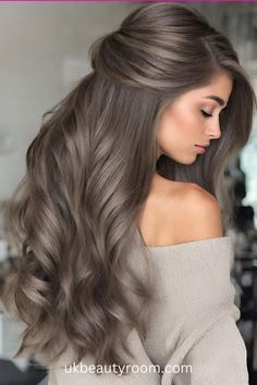 #hair style #ash brown hair #blonde #ash blonde hair #blonde hair Mushroom Brown Vs Ash Brown Hair Color, Champagne Brown Grey Hair, Cool Skin Hair Color, Cold Tone Brown Hair, Cool Toned Dark Blonde, Light Brown Hair Cool Tone, Ash Dark Blonde Hair, Ashy Light Brown Hair Balayage, Greige Hair Color