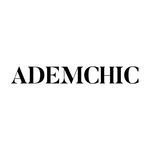 the word ademchic written in black on a white background