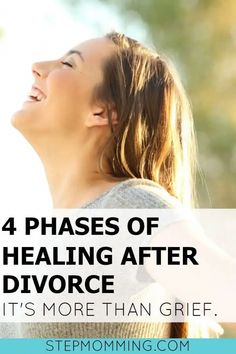 Healing after divorce isn't just about the 6 stages of grief. There are 4 major phases people usually go through before they feel "okay" again. Moving On After Divorce, Healing After Divorce, Funny Marriage Advice, Divorce Recovery, Family Advice, Post Divorce