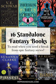 While I LOVE a good fantasy series, sometimes I'm just not in the mood to commit to thousands and thousands of pages. So if you're like me and need a quick break from epic series, here are 16 standalone fantasy books that you can add to your TBR! Standalone Fantasy Books, Best Fantasy Series, Adult Fantasy Books, Not In The Mood, Recommended Books To Read, Top Books To Read, Need A Break, Book Suggestions