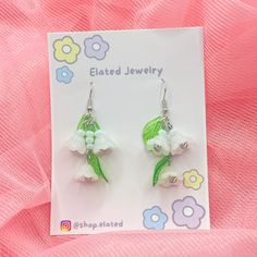 Carry some whimsical springtime magic with you wherever you go with these multilayer drop flower earrings ️ On nickel free earring hooks 💖 No pair is exactly alike 💌 Flower Cottagecore, Nickel Free Earrings, Earrings Flower, Bag Charms, Earring Hooks, Lily Of The Valley, Flower Earrings, The Valley, Multi Layering