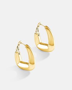 This is the product picture of chunky hoop earrings plated in gold in sterling silver material Bamboo Hoop Earrings, Treasure Jewelry, Cheap Earrings, Chunky Hoop Earrings, Shine Bright Like A Diamond, Silver Shop, Earring Sale, Ear Jewelry, Shine Bright