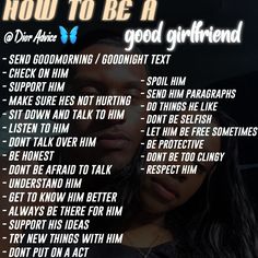 How To Become A Better Girlfriend, How To Be A Better Girlfriend Tips, How To Be A Good Gf, What To Look For In A Relationship, Good Girlfriend Tips, How To Be A Better Girlfriend, How To Be A Good Girlfriend, Being A Good Girlfriend, How To Get A Boyfriend