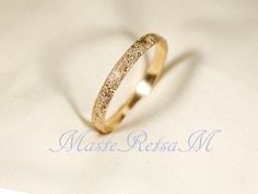 Fast Processing Time:  It will take me 1 -3days to ship out your item. Details : - Width:  2.8mm,    -Thickness: 0.75mm  Material:   14k Solid gold Engraved 14k Gold Stackable Rings For Wedding, Elegant Etched Rose Gold Ring, Yellow Gold Engraved Stackable Wedding Rings, 14k Gold Engraved Ring For Promise With Intricate Design, Engraved Yellow Gold Stackable Rings For Wedding, Engraved Yellow Gold Stackable Wedding Rings, Dainty Hallmarked Engraved Ring For Wedding, Elegant 14k Gold Etched Rings, Engraved 14k Gold Jewelry For Marriage