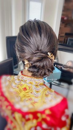 Tea Ceremony Hair, Dress Hairstyle, Hairstyles Theme, Chinese Tea Ceremony, Chinese Hair, Dress Hairstyles, Chinese Tea