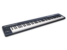 an electronic keyboard is shown on a white background