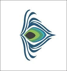 an eye is shown in the shape of a fish's eye, with blue and green colors