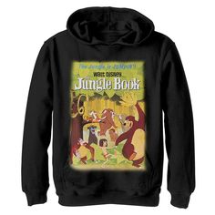 He can take a walk on the wild side with this fun Disney's Jungle Book boys' Group Poster hoodie. ©Disney  Attached hood Kangaroo pocketFABRIC & CARE Cotton, polyester Machine wash Imported He can take a walk on the wild side with this fun Disney's Jungle Book boys' Group Poster hoodie. ©Disney  He can take a walk on the wild side with this fun Disney's Jungle Book boys' Group Poster hoodie. ©Disney  Licensed Character Size: Large. Color: Black. Gender: male. Age Group: kids. Pattern: Graphic. Disney Hoodie With Cartoon Print For Winter, Disney Cartoon Print Hoodie For Winter, Disney Style Winter Hoodie With Cartoon Print, Disney Cartoon Print Winter Hoodie, Disney Hooded Sweatshirt With Cartoon Print, Disney Cartoon Print Hooded Sweatshirt, Disney Hoodie For Winter, Disney Hooded Winter Hoodie, Disney Winter Hoodie