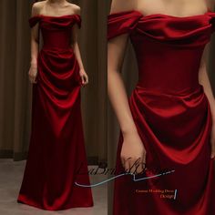 Formal Dresses To Buy, Marron Silk Dress, Long Red Corset Dress, Floor Length Sleeves Dress, Cocktail Dress Corset, Deep Red Dress Long, Dresses To Wear At A Wedding, Formal Dresses For Events, Basic Red Dress