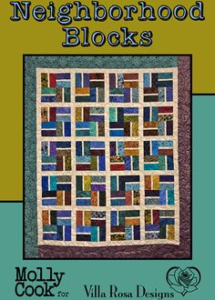 the book cover for quilting with neighborhood blocks