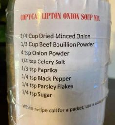 a close up of a jar of food with labels on the label and instructions for how to use it