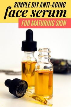 Face serum DIY for natural anti aging skin care with essential oils. Learn how to make a natural effective anti aging facial serum recipe to care for your maturing skin - plus it fights acne & helps prevent eczema. Formulated with natural plant based ingredients, this homemade beauty recipe is a must for your daily skin care routine or natural beauty regimen. Learn about the best carrier oils for youthful glowing skin plus discover 8 more anti aging natural skin care recipes to try! #antiaging Homemade Anti Aging Serum, Facial Serum Recipe, Natural Skincare Recipes, Homemade Beauty Recipes, Natural Anti Aging Skin Care, Acne Help