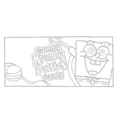 the spongebob coloring page is shown