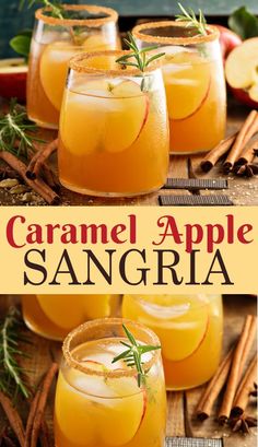 caramel apple sanggraa with cinnamon and anise garnish on top