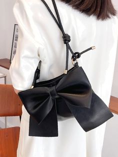 Bag For Love - Bow Decor Knot Detail Square Bag - Women Shoulder Bags Product Description Color Black Style Elegant Pattern Type Plain Bag Size Medium Quantity 1 piece Details Bow Type Square Bag Composition 100% Polyurethane Material PU Leather Size Chart INCH CM Size Bag Width Bag Height Bag Length one-size 2 7.5 10.2 Size Bag Width Bag Height Bag Length one-size 5 19 26 Similar Products h2 { text-align: center; } .red-box { width: 100%; display: flex; flex-direction: row; flex-wrap: wrap; jus Banda Bags, Diy Bag Designs, Bow Bag, Iconic Dresses, Bow Decor, Elegant Pattern, Fancy Bags, Girls Fashion Clothes, Stage Outfits