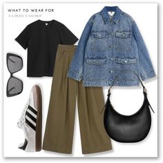 Denim Jacket Spring Outfit, Samba Style, Saturday Outfit, Fashion Travel Outfit, Denim Jacket Outfit, Casual Day Outfits, Cotton Texture