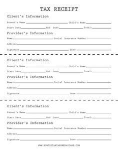 a tax receipt is shown in black and white, with the word's information below it