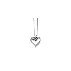 Dazzle and glam up your daily outfit by wearing a Sterling Silver Rhod Plated Black And White Diamond Pendant Necklace. This themed-necklace is plated with Rhodium primarily made up of Sterling Silver and with a Diamond heart-shaped pendant that would complete your glam up look in any ordinary or extraordinary day. You can also buy this one as a gift for a special woman in your life. Product Specification Jewelry Specification: Material Purity : 925 Stone Type 1 : Diamond Stone Type 2 : Diamond Dark Night Sky, Ribbon Heart, Diamond Circle Pendant, The Dark Night, Diamond Heart Necklace, Heart Necklace Diamond, Bow Jewelry, Circle Diamond, Heart Pendant Diamond