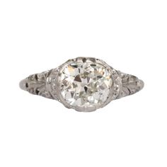 Item Details: Ring Size: 5 Metal Type: Platinum Weight: 2.4 grams Center Diamond Details GIA CERTIFIED Center Diamond - Certificate # 6183881754 Shape: Cushion Brilliant Carat Weight: 1.16 carat Color: I Clarity: VS1 Side Stone Details: Shape: Antique Single Cut Total Carat Weight: .15 carat, total weight Color: F Clarity: VS Finger to Top of Stone Measurement: 5.83mm Antique Engagement Rings Vintage, Platinum Engagement Ring, Platinum Diamond Engagement Rings, Platinum Engagement Rings, Rings Engagement, Antique Engagement Rings, Antique Diamond, Platinum Ring, Vintage Engagement