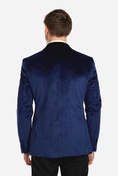 Sophisticated and stylish yet easy to wear; this deep blue velvet dinner jacket with a black shawl lapel is an item every gent should have in his wardrobe. The soft, smooth OppoSuits Deluxe item is your best friend during the entire holiday season (and beyond – it's timeless). Deep Blue Suit, Mens Dinner Jacket, Blue Blazer Men, Black Dress Shirt Men, Velvet Dinner Jacket, Dark Blue Suit, Blue Suit Jacket, Burgundy Blazer, Dinner Jacket