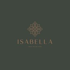 an elegant logo for a spa and salon, with the word'isabella'in