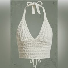 Beige Halter Knit Top Never Used Fest Outfits, Crochet Halter, Crochet Halter Tops, Crochet Things, Crochet Inspo, Halter Tops, Crochet Crop Top, Crochet Clothing, Halter Crop Top