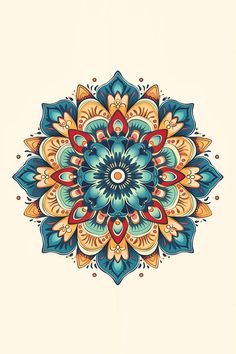 Floral Mandala Art Mandala Art Wallpaper, Mandala Color Palette, Republic Day India, Rangoli Ideas, Thought For Today, Republic Day, Color Vector, Orange And Turquoise, Mandala Coloring