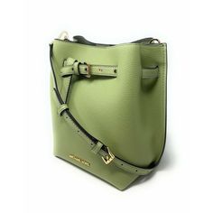 Michael Kors Emilia Small Bucket Messenger Bag In Light Sage Mfsrp: $348.00 Defined By Its Structured Bucket Silhouette, Emilia Crossbody Bag Will Enable You To Carry The Day In Style. Pebbled Leather And High-Shine Hardware Combine To Luxe Effect. Make It Your Go-To Handbag For Seasons To Come. Bucket Messenger Bag Golden-Tone Hardware 8"W X 9.5"H X 6"D Adjustable Strap: 21.5"23.5" Lining: None Snap Magnetic Closure Imported Style: 35s1gu5m1t Brand New With Tags Luxury Green Tote Bucket Bag, Luxury Green Bucket Bag For Daily Use, Luxury Green Tote Bag, Luxury Green Bucket Bag For Shopping, Luxury Green Bucket Bag For Travel, Designer Green Bucket Bag For Travel, Green Bucket Bag With Gold-tone Hardware, Elegant Green Bucket Bag For Shopping, Green Shoulder Bag With Palladium Hardware