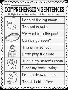 the worksheet for reading and writing with pictures on it, which includes words that are