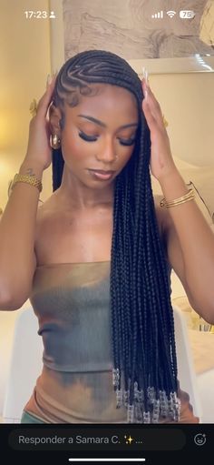 Big Box Braids, Cute Hairstyles For School, Big Box Braids Hairstyles, Fulani Braids, Braids With Beads, Pretty Braided Hairstyles, Hair Laid, Goddess Braids, Baddie Hairstyles