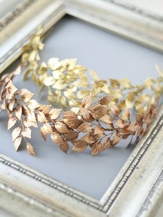 "Rose gold Leaf Crown Tiara Wedding headpiece Wedding crown leaf Bridal Tiara Leaf Headpiece Wedding hair accessories This stylish rose gold leaf headpiece is not going to be easily forgotten, is a perfect match for the bride wearing a vintage dress or for the boho bride. Feel like a Greek goddess with this beautiful handmade crown. Made with your choice of rose gold, gold or silver color with brass leaves that are made in vines to create this beautiful piece. This is handmade and there might be Gold Wedding Hair Piece, Rose Gold Headpiece, Leaf Hair Piece, Gold Leaf Crown, Rose Gold Hair Accessories, Gold Bridal Crowns, Gold Hair Accessories Wedding, Wedding Hairstyles With Crown, Headpiece Wedding Hair