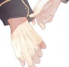 two hands that are holding each other with one hand on another's shoulder and the other