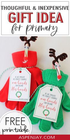 christmas gift idea for kids with free printable tags